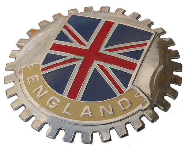 British Isles Union Jack car grille badge die-cast metal 