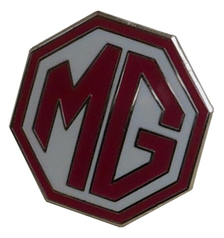 MG OCTAGON LAPEL PIN - WHITE/RED