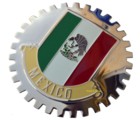 MEXICAN FLAG GRILLE BADGE