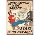 SIGN - WHAT HAPPENS IN THE GARAGE (D1496)