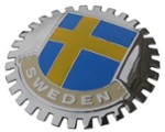 GRILLE BADGE - SWEDISH FLAG
