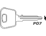 Porsche PO7 Ignition Key