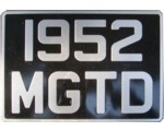 British style license plate