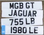 ACRYLIC STYLE FRONT LICENSE PLATE - WHITE