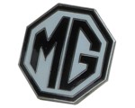 MG OCTAGON LAPEL PIN - WHITE/BLACK