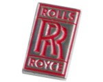 ROLLS ROYCE LAPEL PIN - CHROME / RED SMALL