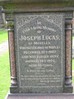 Face of Joseph Lucas gravestone