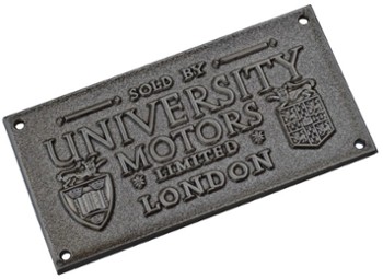 UNIVERSITY MOTORS PLAQUE (UMLL)