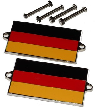 German Flag Metal Body Badges