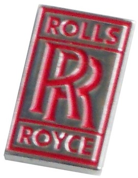 ROLLS ROYCE LAPEL PIN - CHROME / RED SMALL (P-RR_RED)